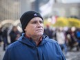 Lawyer Rocco Galati at the Freedom Over Fear rally in Nathan Phillips Square in Toronto on Nov. 6, 2021.