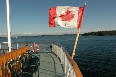 boat, Canadian flag