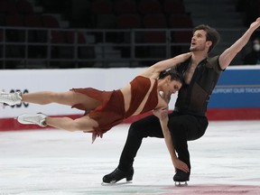 Ice dancers Nikolaj Sorensen and Laurence Fournier Beaudry have been named to Canada's figure skating team for next month's world championships in Montreal. Sorensen and Fournier Beaudry perform their routine during the senior dance free program at the National Skating Championships, in Ottawa, Saturday, Jan. 8, 2022.