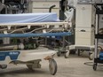 Medical equipment is photographed during simulation training at St. Michael's Hospital in Toronto on Tuesday, Aug. 13, 2019.