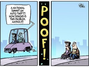 cartoon, car theft