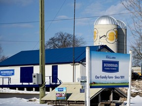 The Lyn location of Burnbrae Farms is seen on Friday, Feb. 9, 2024. (RONALD ZAJAC/The Recorder and Times)