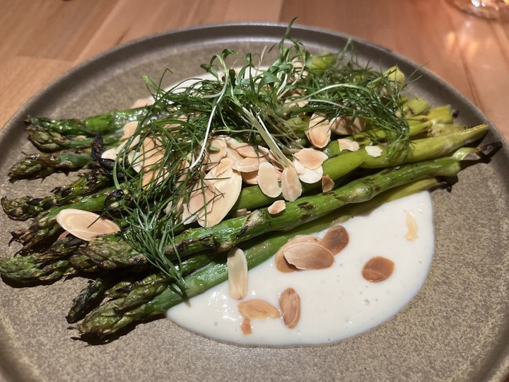  Asparagus with yuzu crema and toasted almonds at St. Elsewhere on Somerset Street West
