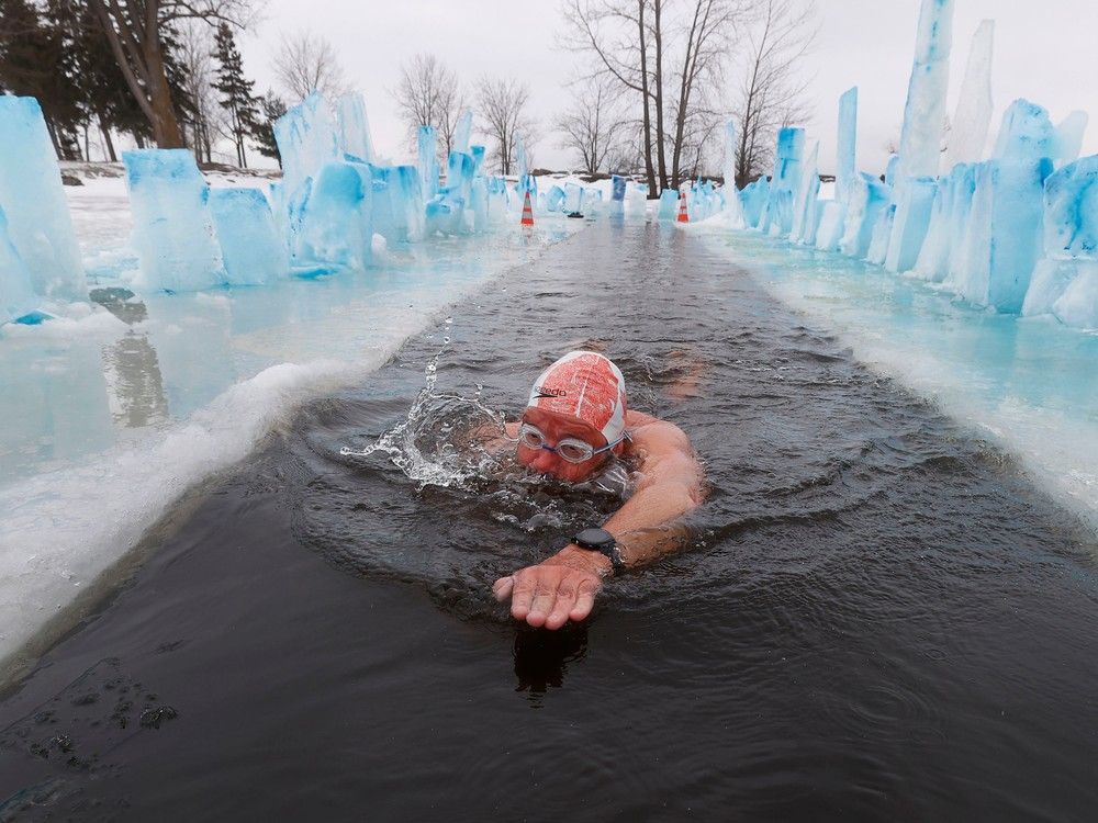 Ultra cold therapy: Why is there a swim lane in ice at Britannia Beach ...