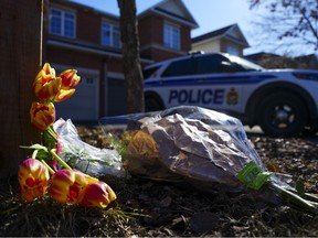 Flowers at scene of the killings