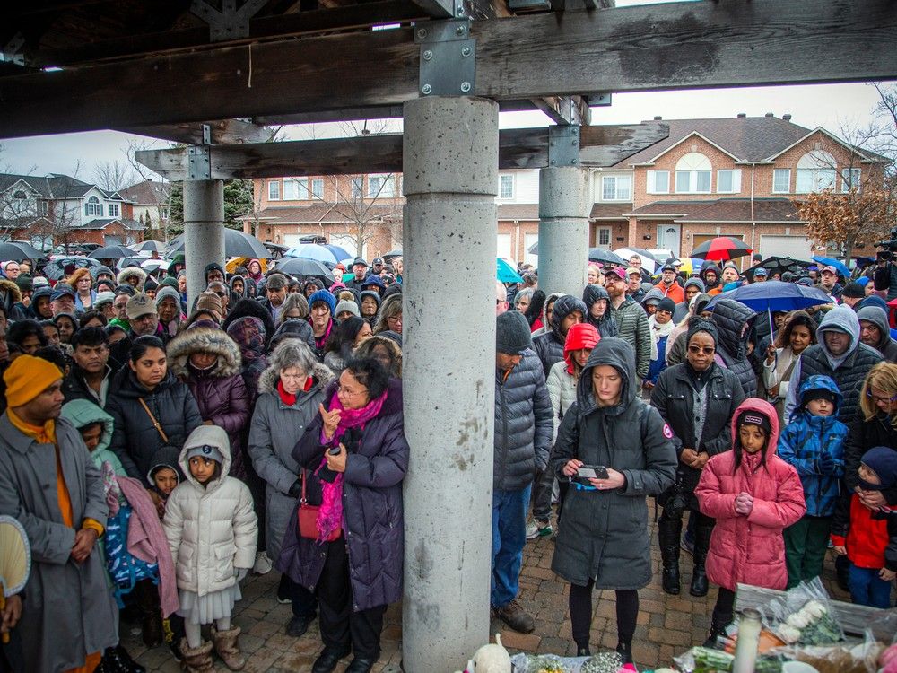 Vigil in honour fo the victims of the Barrhaven mass killing