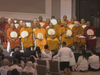 Buddhist monks offered chants and comfort during the ceremony Monday.