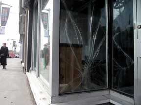 broken windows on Bank Street