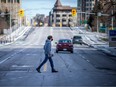 Streets deserted during COVID in 2020