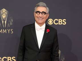 Eugene Levy at the 73rd Primetime Emmy Awards in 2021. The Canadian entertainer is getting a star on Hollywood's Walk of Fame on Friday.