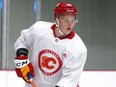 Topi Ronni skates during Calgary Flames development camp at WinSport in Calgary on Thursday, July 6, 2023. A report from Finland says Ronni has been found guilty of sexual assault and given a one-year suspended sentence.