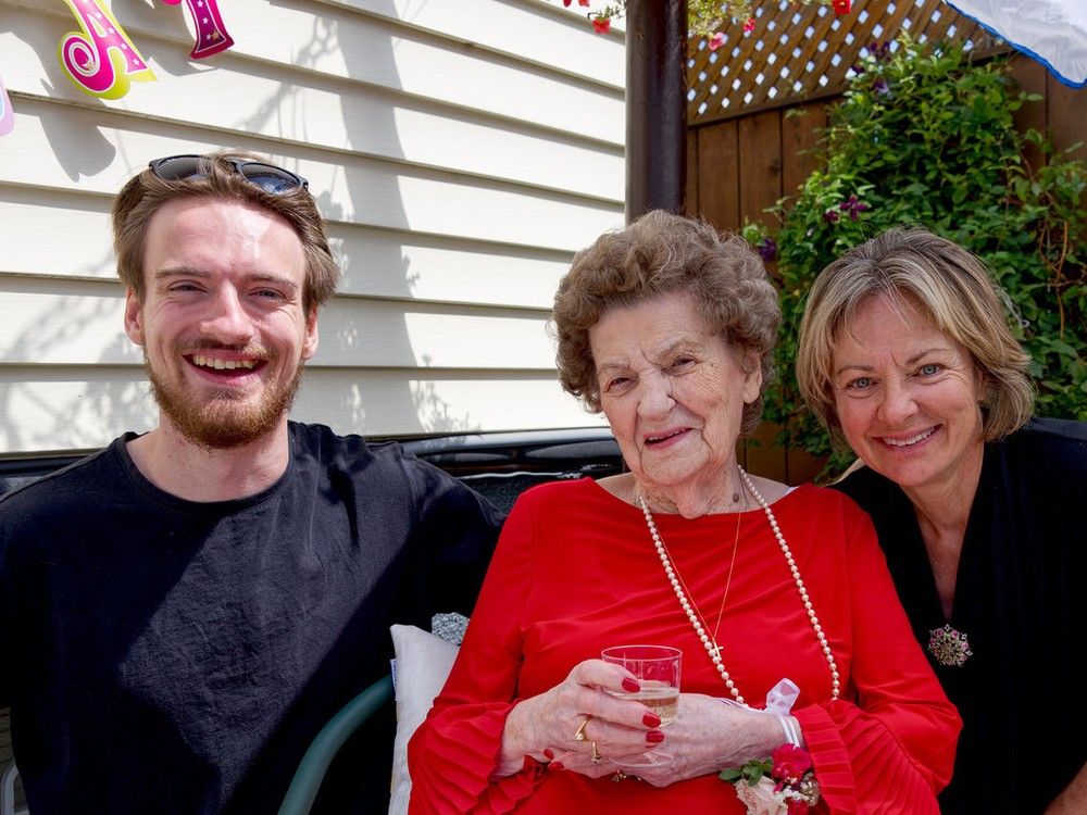 Mary-Jane McCarthy with daughter and grandson