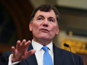 Minister of Public Safety, Democratic Institutions and Intergovernmental Affairs Dominic LeBlanc holds a press conference in the foyer of the House of Commons on Parliament Hill in Ottawa on Wednesday.