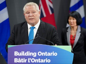 Doug Ford and Toronto Mayor Olivia Chow