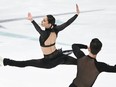 Deanna Stellato-Dudek and Maxime Deschamps perform their pairs routine during practice at the 2024 ISU World Figure Skating Championships in Montreal, Tuesday, March 19, 2024.