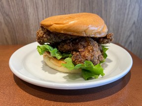 Hot-honey fried chicken sandwich from Grill at the Ottawa International Airport