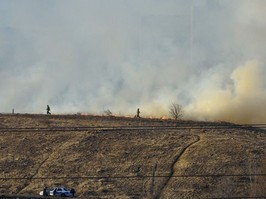 A file photo of a grass fire in Ottawa in April 2011.