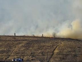 A file photo of a grass fire in Ottawa in April 2011.