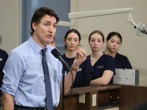 Prime Minister Justin Trudeau answers questions during a recent trip to Calgary