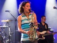 Vanessa Collier plays the saxophone.