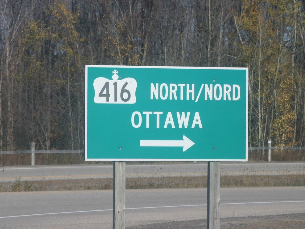 Highway 416 to Ottawa among several highways to see limits raised to
110 km/h