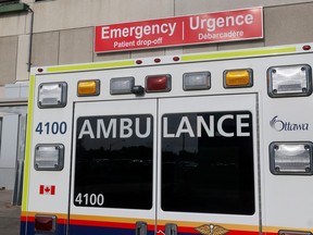 Ambulance outside an Ottawa hospital