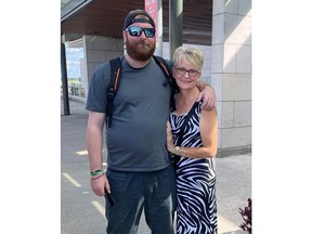 Russell McIsaac and his mom Yvonne.