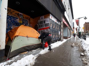 Man living in tent in downtown Ottawa