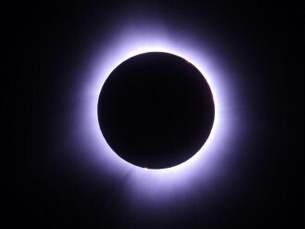  A photo of the solar eclipse taken by Krista Jackson near Ingleside, Ont.