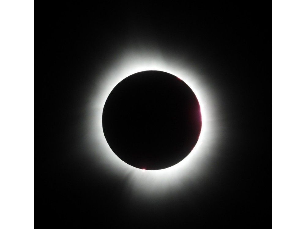  A photo of the solar eclipse taken by Krista Jackson near Ingleside, Ont.