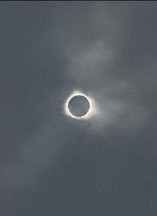  A photo of the solar eclipse taken by Catherine Henningham-Puttick in Fort Erie, Ont.