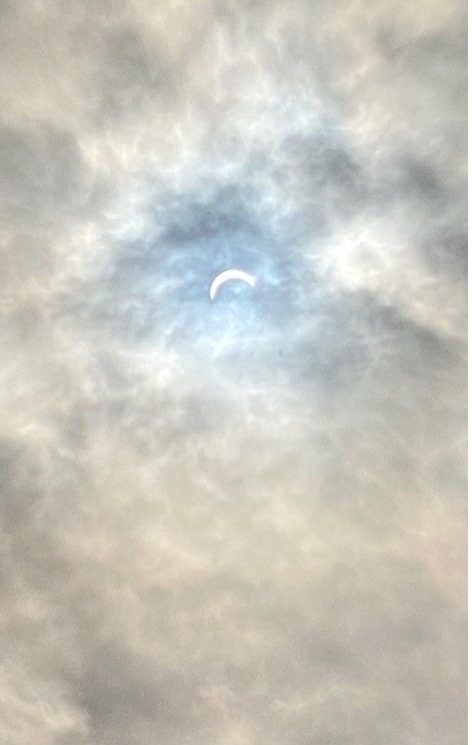  A photo of the solar eclipse taken by Catherine Henningham-Puttick in Fort Erie, Ont.