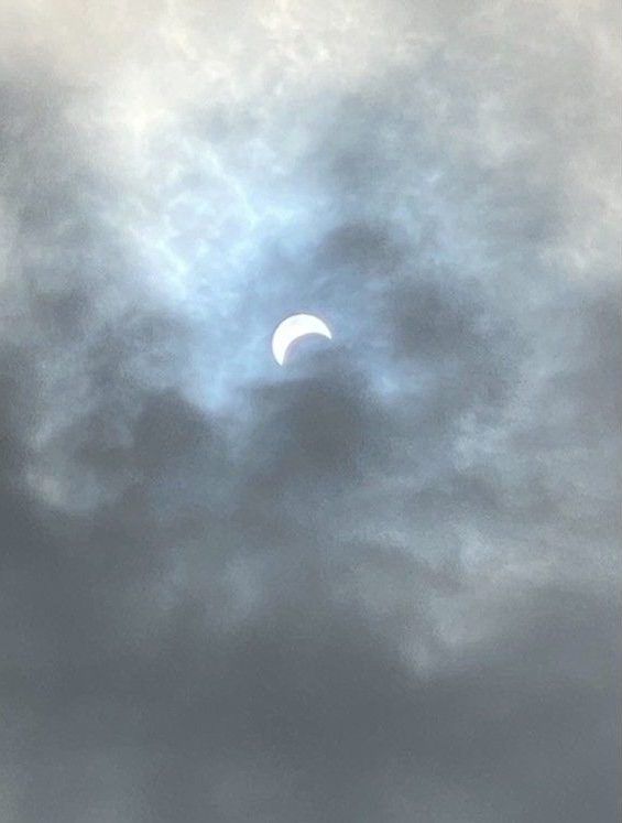 A photo of the solar eclipse taken by Catherine Henningham-Puttick in Fort Erie, Ont.