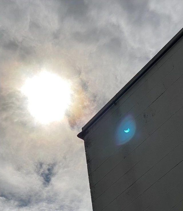  A photo of the solar eclipse taken by Catherine Henningham-Puttick in Fort Erie, Ont.
