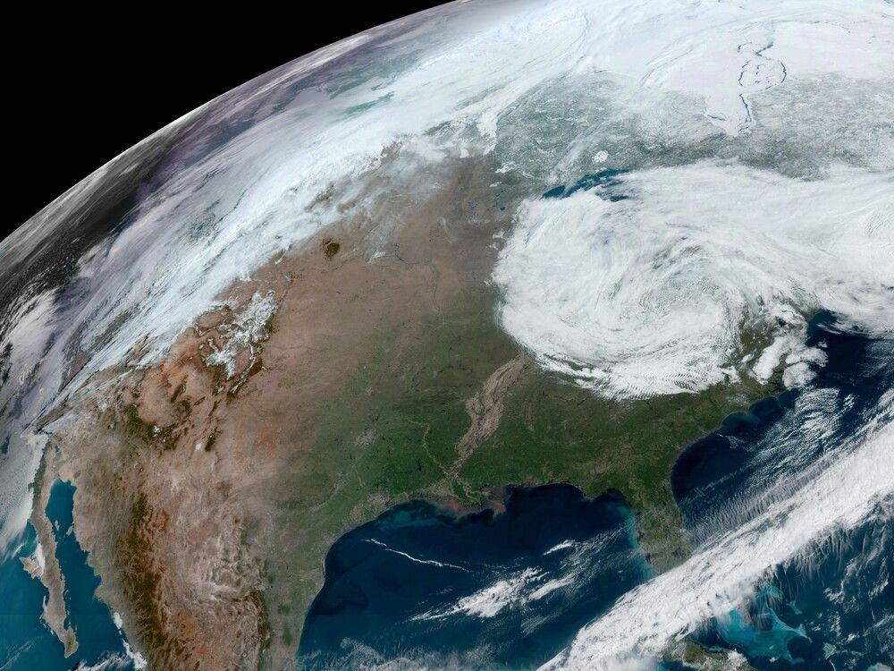 Clouds over North America