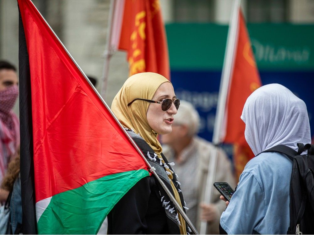 Protest calling for a ceasefire in Gaza.