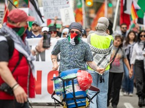 Protest calling for a ceasefire in Gaza.