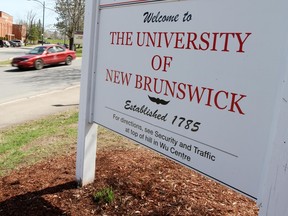 sign for University of New Brunswick