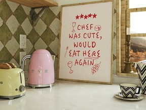 Toast the chef’s kiss trend with artwork that celebrates delicious bites and delightful chefs.