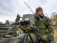 A Canadian Armed Forces member in Latvia