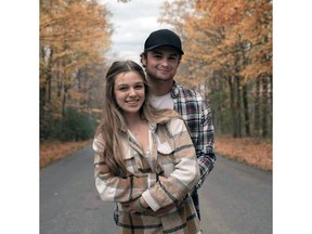 Riley Orr with his girlfriend, Myah, in a photo submitted by family.