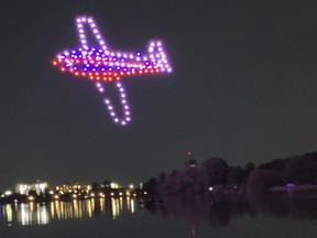 Sunday night's drone show over Dow's Lake