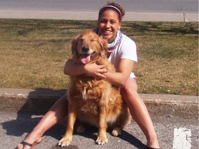 Sasha Menu Courey shown with dog