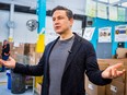 Conservative Party Leader Pierre Poilievre during a visit to the Daily Bread Food Bank in Toronto, April 19, 2024.