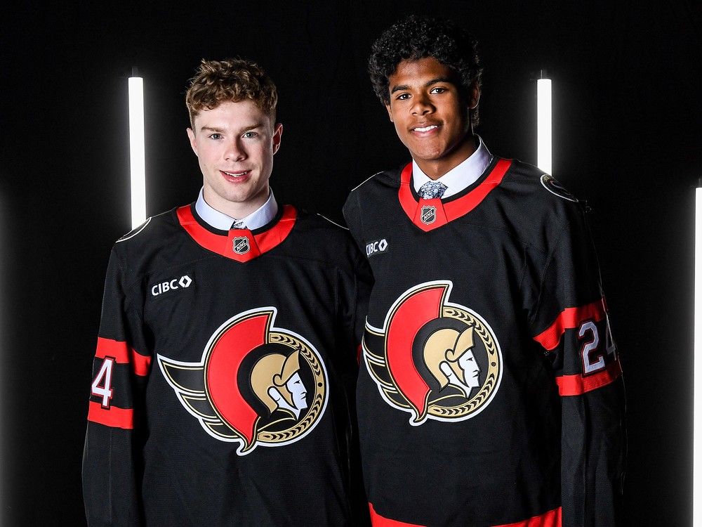 Lucas Ellinas,left, and Javon Moore