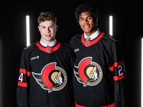 Lucas Ellinas,left, and Javon Moore