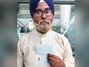 India’s Central Industrial Security Force say they intercepted a passenger allegedly involved in human trafficking who was bound for Canada while impersonating an old man.
