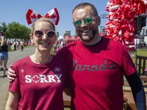 Deachman: I played a Canada Day treasure hunt of my own design. 21 Kristen Robinson and Mark Jennings.
