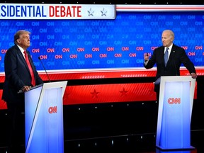 Biden and Trump debate on June 27