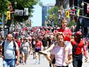 Wellington Street was crowded on Canada Day, but most of the action was elsewhere.